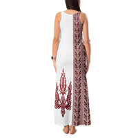 Ukraine Vyshyvanka Pattern Tank Maxi Dress Ukrainian Trident