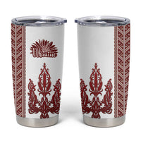 Ukraine Vyshyvanka Pattern Tumbler Cup Ukrainian Trident