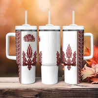 Ukraine Vyshyvanka Pattern Tumbler With Handle Ukrainian Trident