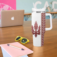 Ukraine Vyshyvanka Pattern Tumbler With Handle Ukrainian Trident