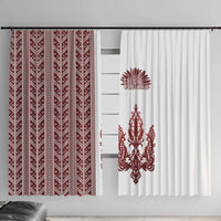 Ukraine Vyshyvanka Pattern Window Curtain Ukrainian Trident