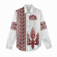 Ukraine Vyshyvanka Pattern Women Casual Shirt Ukrainian Trident