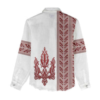 Ukraine Vyshyvanka Pattern Women Casual Shirt Ukrainian Trident
