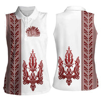 Ukraine Vyshyvanka Pattern Women Sleeveless Polo Shirt Ukrainian Trident