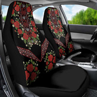 Traditional Ukrainian Costume Car Seat Cover Red Floral Embroidery Style