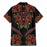 Traditional Ukrainian Costume Family Matching Mermaid Dress and Hawaiian Shirt Red Floral Embroidery Style