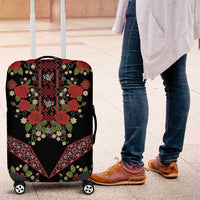 Traditional Ukrainian Costume Luggage Cover Red Floral Embroidery Style