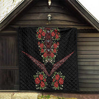 Traditional Ukrainian Costume Quilt Red Floral Embroidery Style