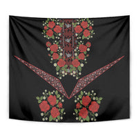 Traditional Ukrainian Costume Tapestry Red Floral Embroidery Style