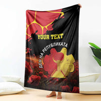 Personalized Macedonia Republic Day Blanket Ilinden Monument Red Poppy - Wonder Print Shop