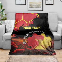 Personalized Macedonia Republic Day Blanket Ilinden Monument Red Poppy - Wonder Print Shop