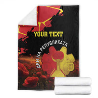 Personalized Macedonia Republic Day Blanket Ilinden Monument Red Poppy - Wonder Print Shop