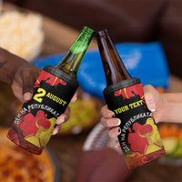 Personalized Macedonia Republic Day 4 in 1 Can Cooler Tumbler Ilinden Monument Red Poppy - Wonder Print Shop