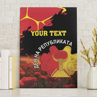 Personalized Macedonia Republic Day Canvas Wall Art Ilinden Monument Red Poppy - Wonder Print Shop