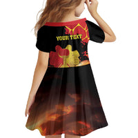 Personalized Macedonia Republic Day Family Matching Off Shoulder Maxi Dress and Hawaiian Shirt Ilinden Monument Red Poppy - Wonder Print Shop