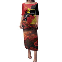 Personalized Macedonia Republic Day Family Matching Puletasi and Hawaiian Shirt Ilinden Monument Red Poppy - Wonder Print Shop