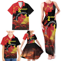 Personalized Macedonia Republic Day Family Matching Tank Maxi Dress and Hawaiian Shirt Ilinden Monument Red Poppy - Wonder Print Shop