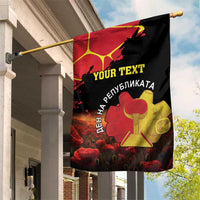 Personalized Macedonia Republic Day Garden Flag Ilinden Monument Red Poppy - Wonder Print Shop