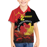 Personalized Macedonia Republic Day Hawaiian Shirt Ilinden Monument Red Poppy - Wonder Print Shop