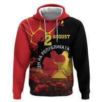 Personalized Macedonia Republic Day Hoodie Ilinden Monument Red Poppy - Wonder Print Shop