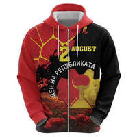 Personalized Macedonia Republic Day Hoodie Ilinden Monument Red Poppy - Wonder Print Shop