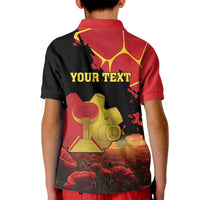 Personalized Macedonia Republic Day Kid Polo Shirt Ilinden Monument Red Poppy - Wonder Print Shop