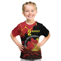 Personalized Macedonia Republic Day Kid T Shirt Ilinden Monument Red Poppy - Wonder Print Shop