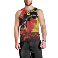 Personalized Macedonia Republic Day Men Tank Top Ilinden Monument Red Poppy - Wonder Print Shop