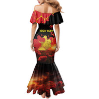 Personalized Macedonia Republic Day Mermaid Dress Ilinden Monument Red Poppy - Wonder Print Shop
