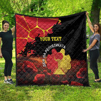Personalized Macedonia Republic Day Quilt Ilinden Monument Red Poppy - Wonder Print Shop