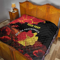 Personalized Macedonia Republic Day Quilt Ilinden Monument Red Poppy - Wonder Print Shop