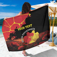 Personalized Macedonia Republic Day Sarong Ilinden Monument Red Poppy - Wonder Print Shop