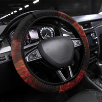 Macedonia Republic Day Steering Wheel Cover Ilinden Monument Red Poppy - Wonder Print Shop