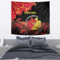 Personalized Macedonia Republic Day Tapestry Ilinden Monument Red Poppy - Wonder Print Shop