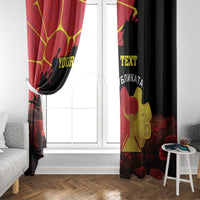 Personalized Macedonia Republic Day Window Curtain Ilinden Monument Red Poppy - Wonder Print Shop