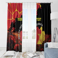 Personalized Macedonia Republic Day Window Curtain Ilinden Monument Red Poppy - Wonder Print Shop