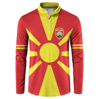 Custom Macedonia Button Sweatshirt Flag Style - Wonder Print Shop