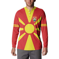 Custom Macedonia Button Sweatshirt Flag Style - Wonder Print Shop