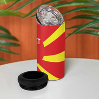 Custom Macedonia 4 in 1 Can Cooler Tumbler Flag Style - Wonder Print Shop