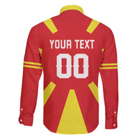 Custom Macedonia Family Matching Long Sleeve Bodycon Dress and Hawaiian Shirt Flag Style - Wonder Print Shop