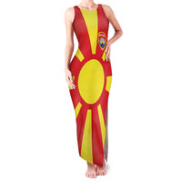 Custom Macedonia Family Matching Tank Maxi Dress and Hawaiian Shirt Flag Style - Wonder Print Shop