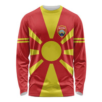 Custom Macedonia Long Sleeve Shirt Flag Style - Wonder Print Shop