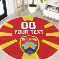 Custom Macedonia Round Carpet Flag Style - Wonder Print Shop