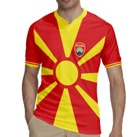 Custom Macedonia Rugby Jersey Flag Style - Wonder Print Shop