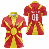 Custom Macedonia Women Polo Shirt Flag Style - Wonder Print Shop