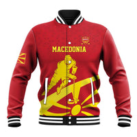 Macedonia Ice Hockey Custom Baseball Jacket Go Champion - Wonder Print Shop