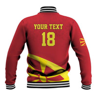 Macedonia Ice Hockey Custom Baseball Jacket Go Champion - Wonder Print Shop
