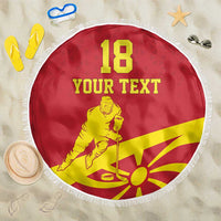 Macedonia Ice Hockey Custom Beach Blanket Go Champion - Wonder Print Shop