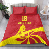 Macedonia Ice Hockey Custom Bedding Set Go Champion - Wonder Print Shop