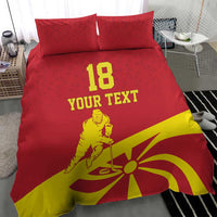 Macedonia Ice Hockey Custom Bedding Set Go Champion - Wonder Print Shop